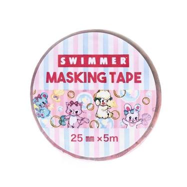マスキングテープ スイマー マリン ピンク(ピンク): ステーショナリー