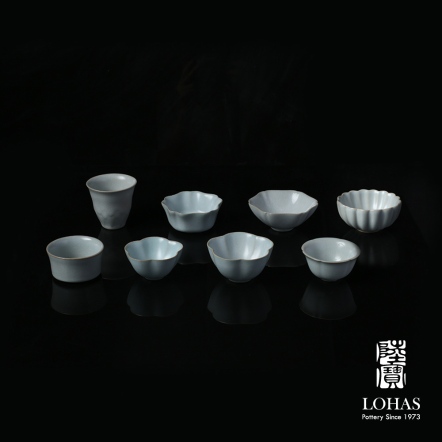 汝窯品茗杯】蓮花杯、梅花杯、葵口杯、蓮瓣杯、腰鼓杯、五瓣杯、六瓣杯