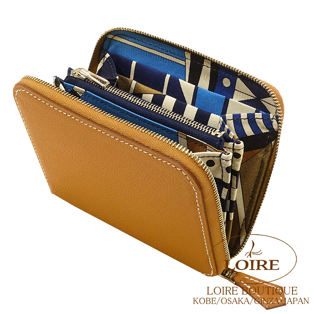 【新品仕様】 HERMS エルメス アザップ シルクイン コンパクト ゴールド エルメス アザップ シルクイン コンパクト ゴールド/ カシス ヴォー