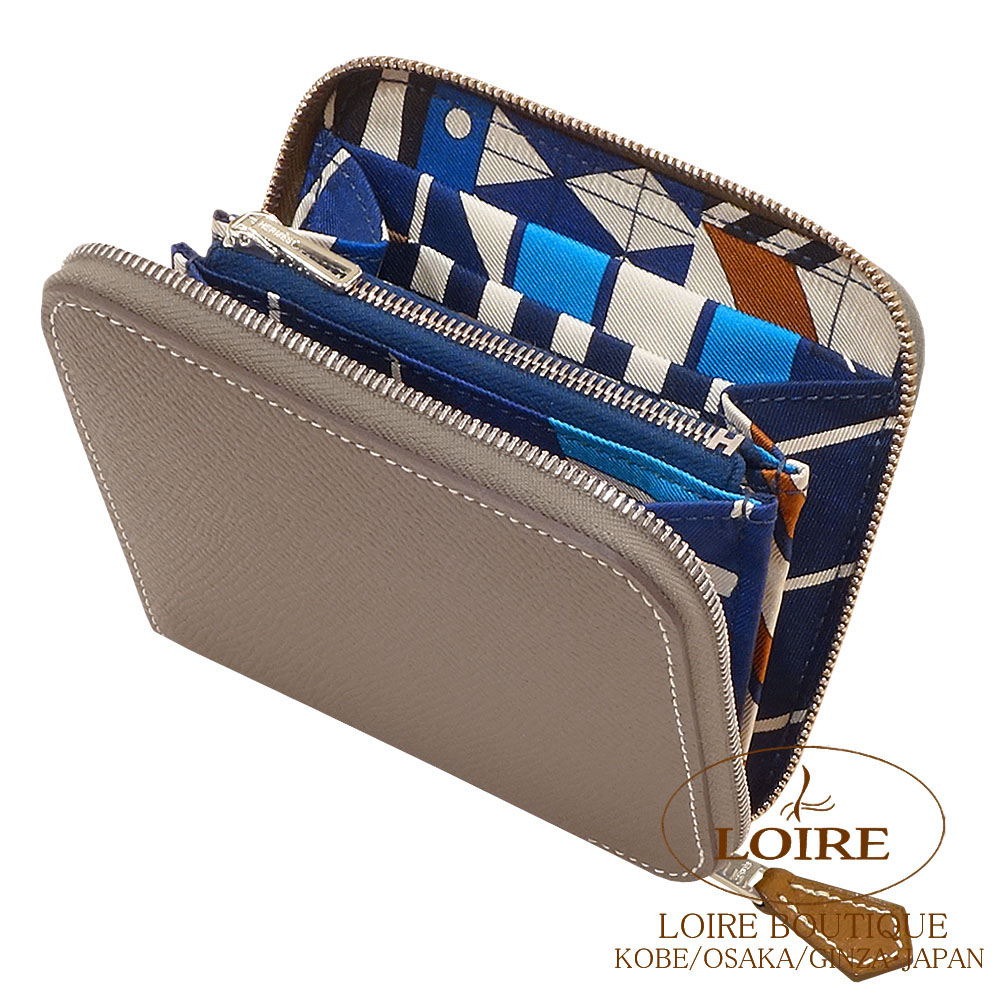 エルメス アザップ シルクイン コンパクト エトゥープ D刻印 エルメス アザップ シルクイン コンパクト エトゥープ/ パールグレー