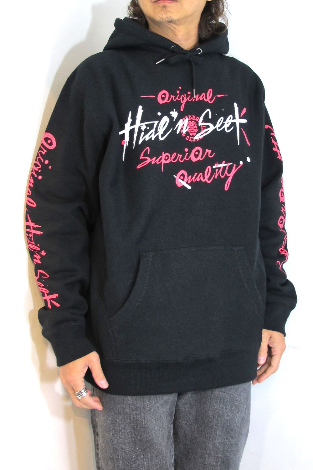 新品 TENDERLOIN HIDE AND 公式 SEEK パーカー スウェット L HIDE AND