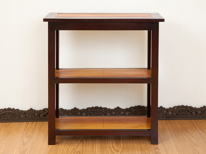 バンブーマルチラック。ちょっとしたスペースもお洒落にディスプレイ