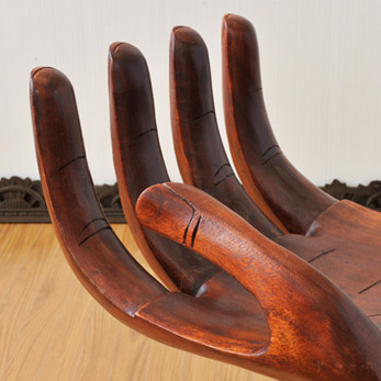 仏手 木製スタンドチェア【hand-chair】 /アジアン雑貨・バリ雑貨