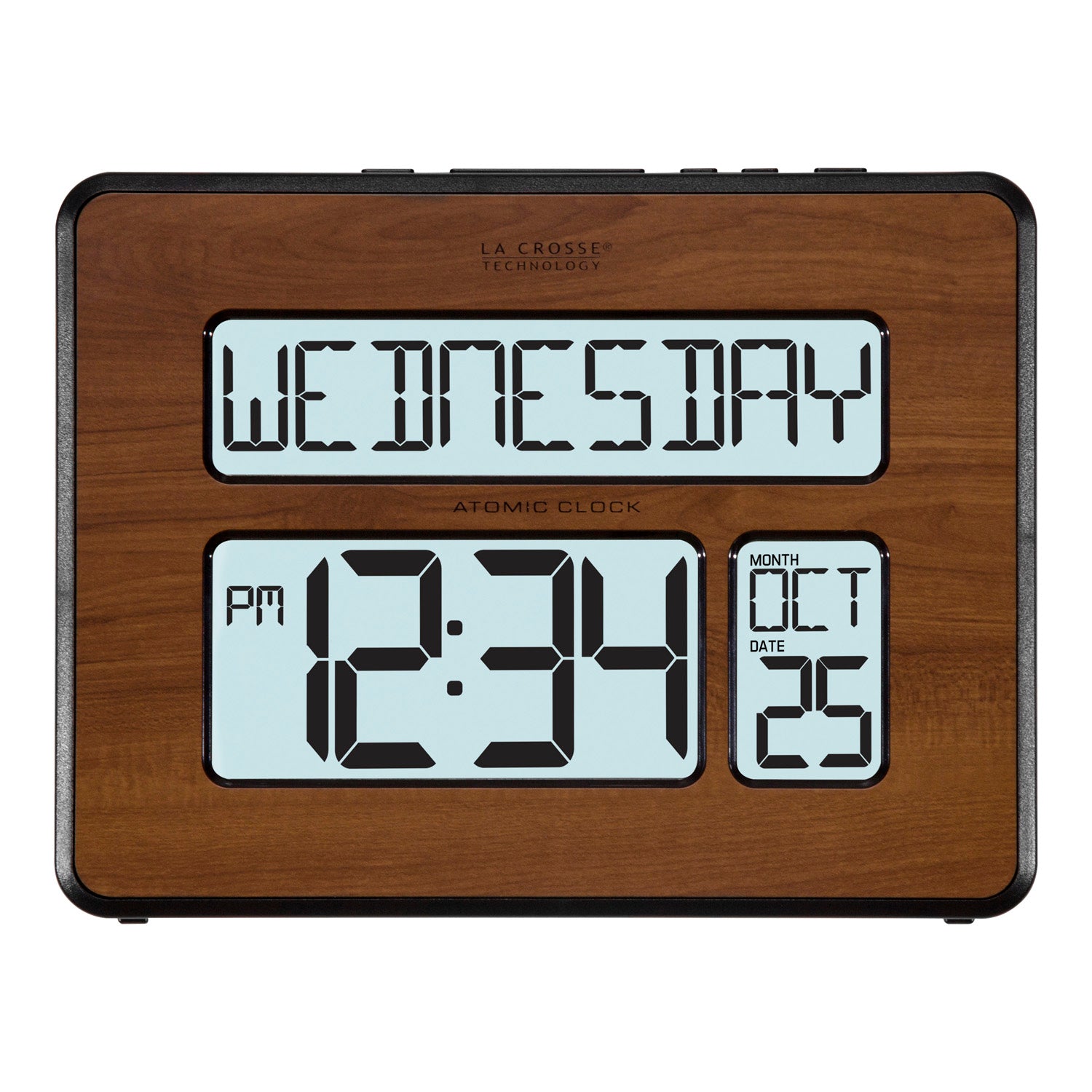 513-1419BL-WA Atomic Digital Wall Clock with Backlight