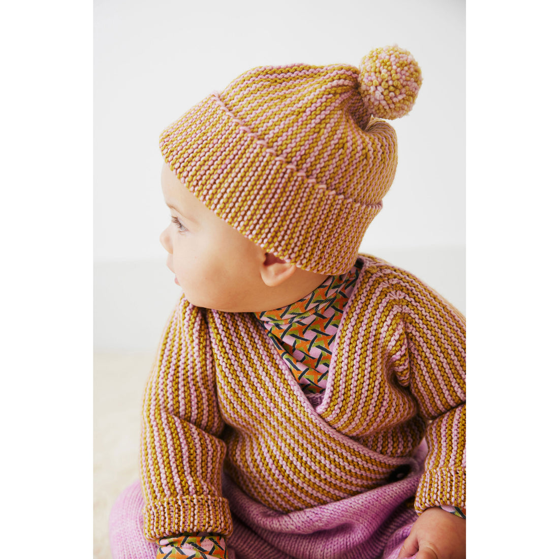 Misha and Puff Pink Lilac Strata Garter Hat – Ladida