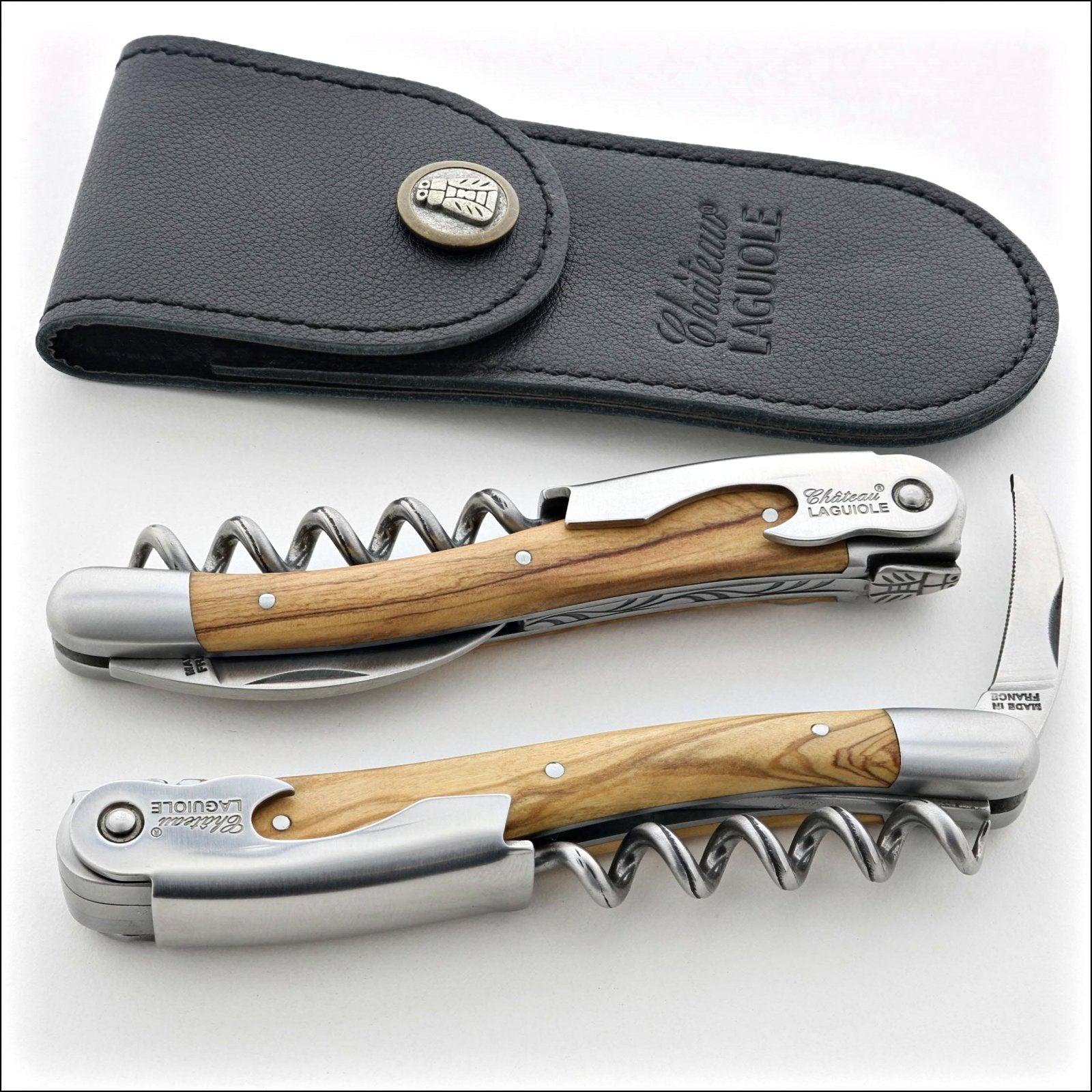 Chateau Laguiole Classic Olive Wood Corkscrew - Laguiole Imports