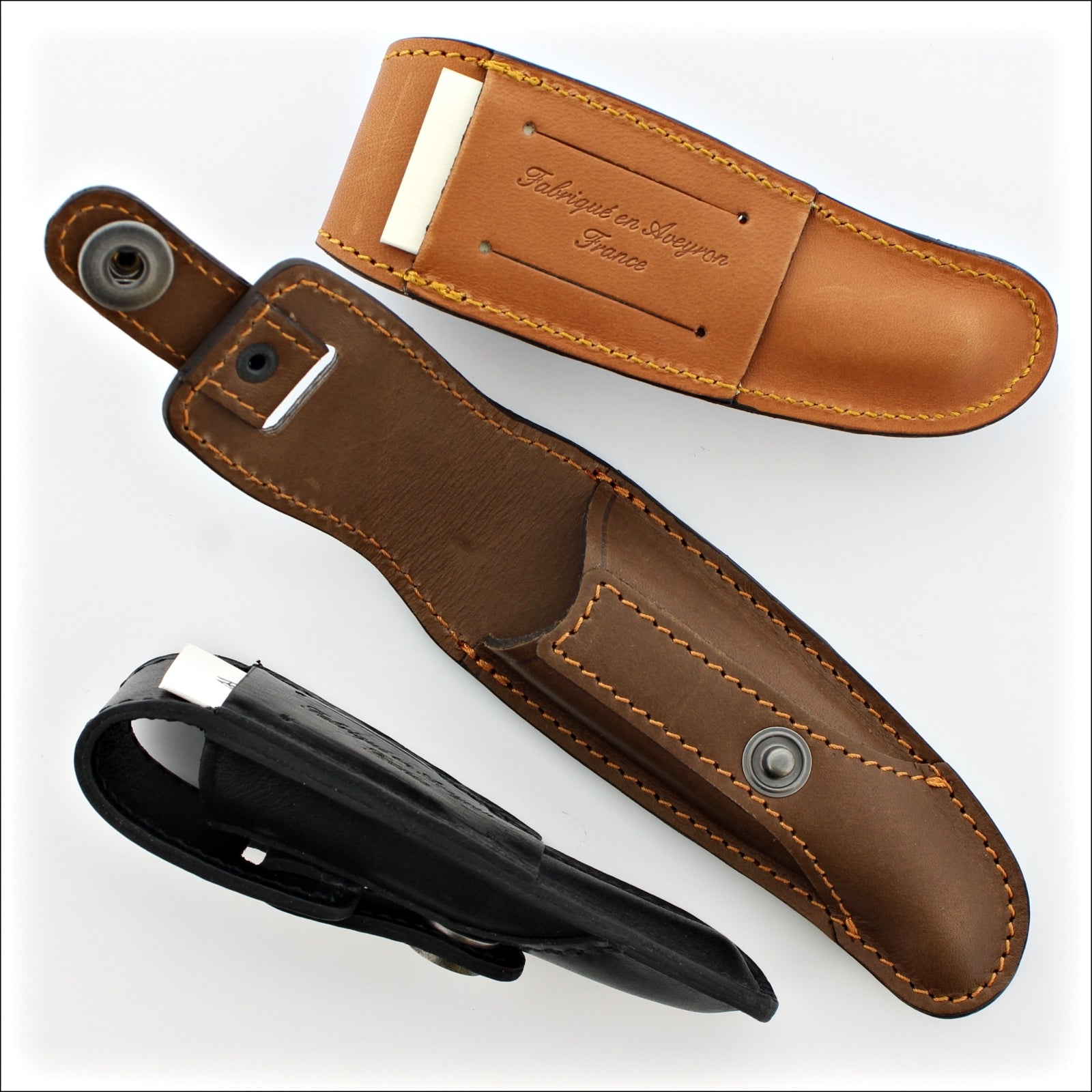 Laguiole Prestige Leather Sheath for 11 & 12 cm Knives - Laguiole