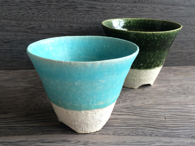 桂山窯-KEIZAN-】Fujiの高嶺 ロックカップ/コップ/織部/おりべ/鉢