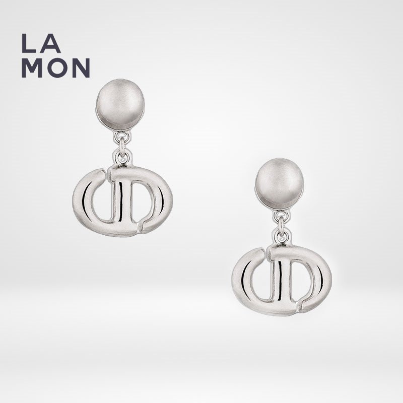 ディオール ピアス DIOR CD NAVY EARRINGS メタル ピアス SILVER