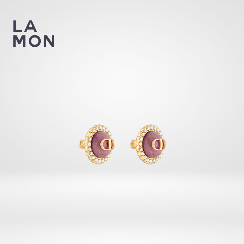 ディオール ピアス DIOR PETIT CD EARRINGS メタル レジン パール