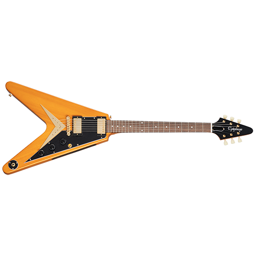 Epiphone Gibson Custom Shop Inspired 1958 Korina Flying V Black