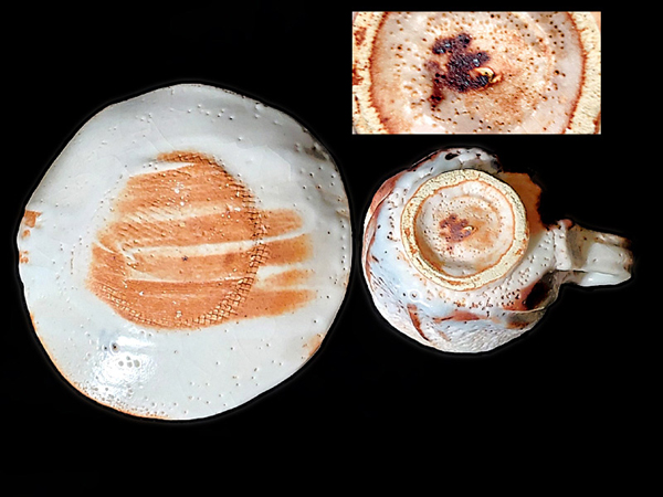 県重要文化財 林 正太郎 特別作 淡黒 志野焼 大皿 真作 径59cm 林