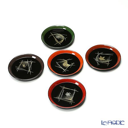 輪島塗 銘々皿5枚 輪島塗 銘々皿 菓子皿 5枚セット 食器 日本