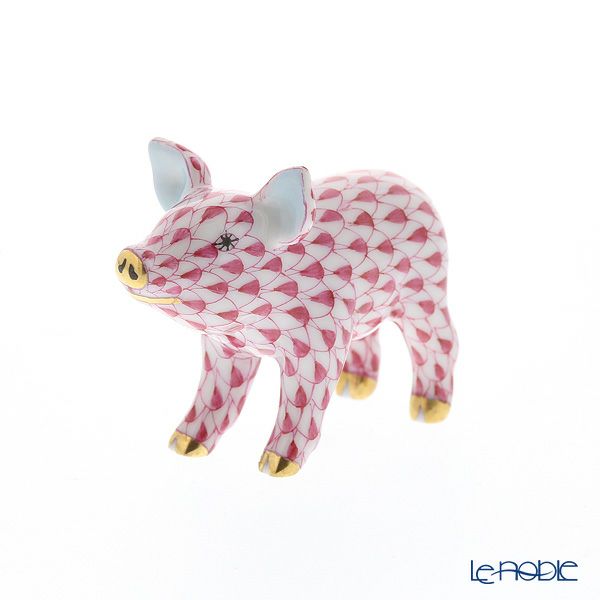 ヘレンド 陶器製 ウサギ 置物 ピンク 超希少 ヘレンド ファンファン