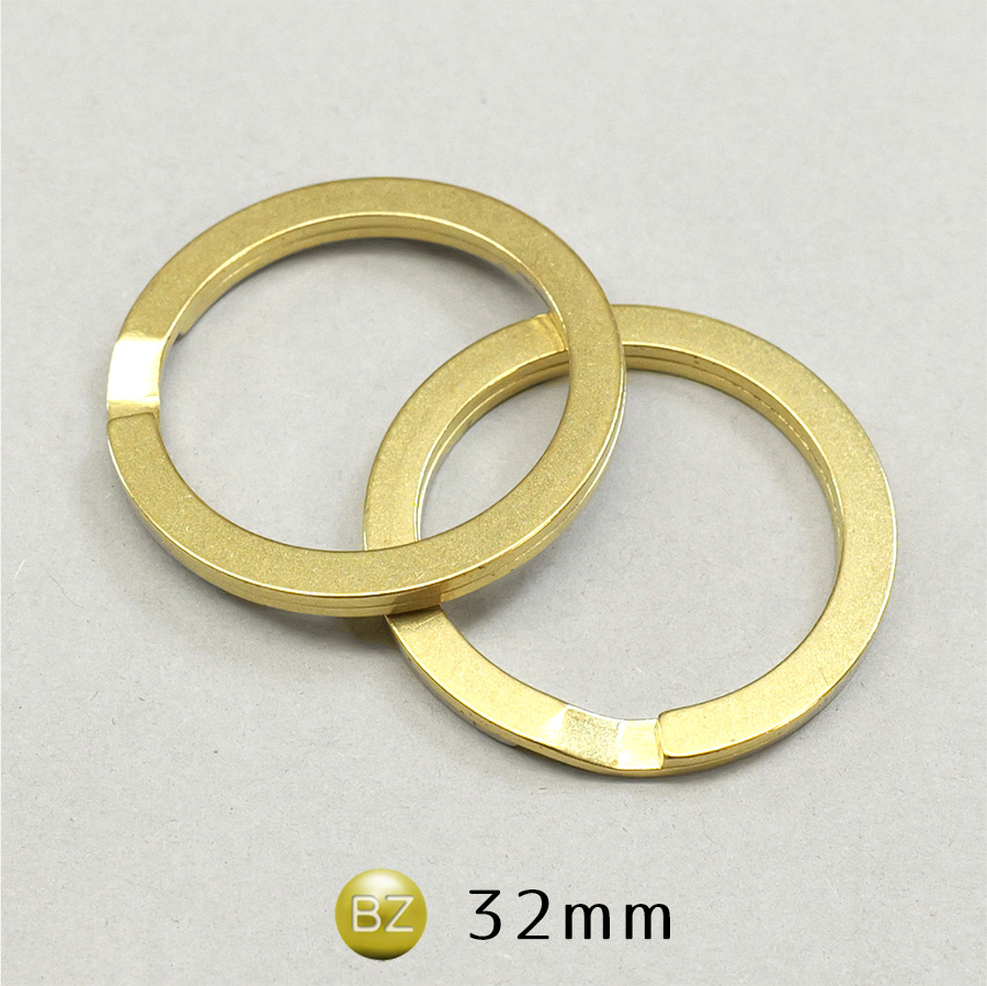 レザーワークス|金具・附属|カン・リング・コキ|ブラス平二重リング