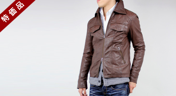 ドルガバ ライダースジャケット レザージャケット ラムスキン