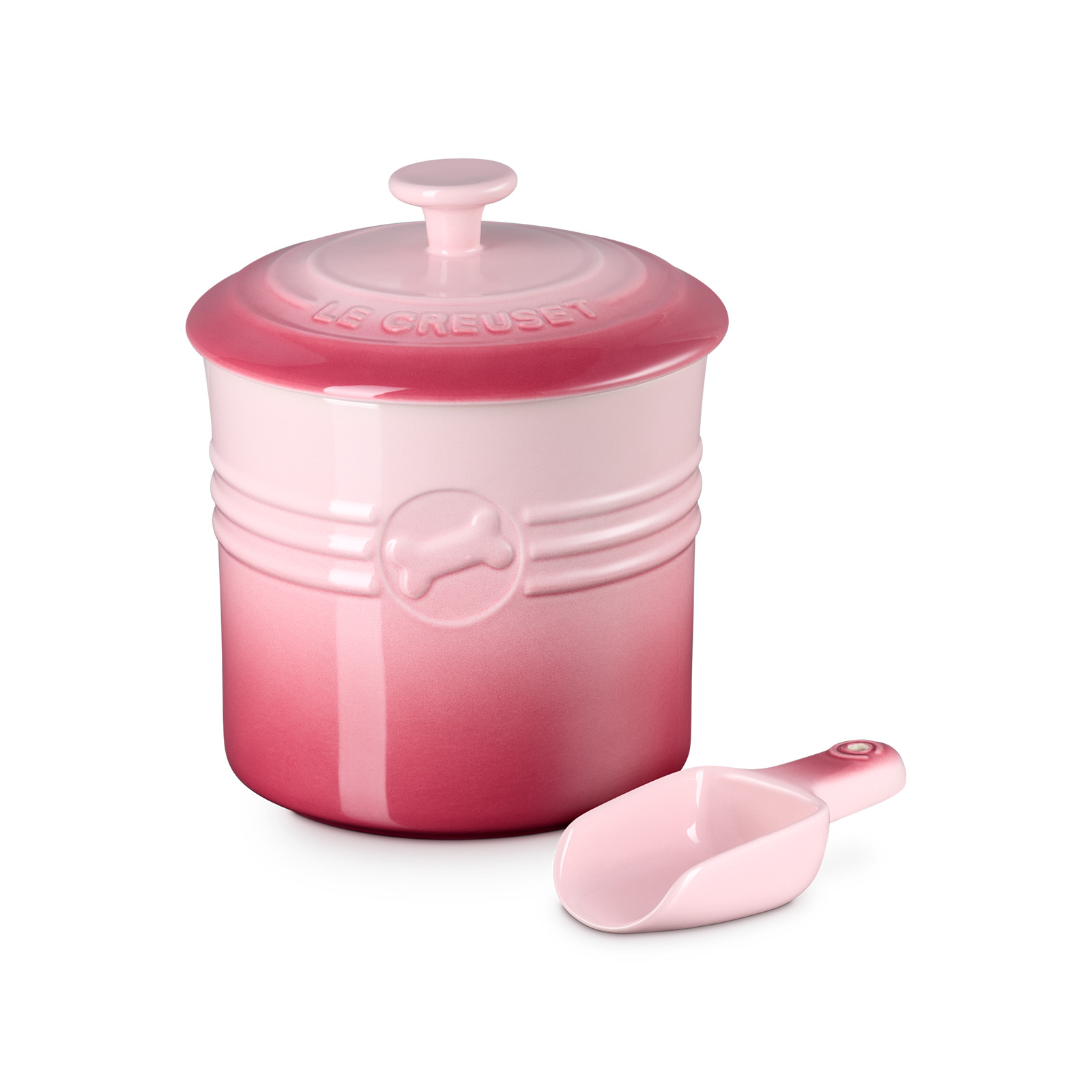 ペットフード・コンテナー (スクープ付き) ナチュラルピンク | ペット