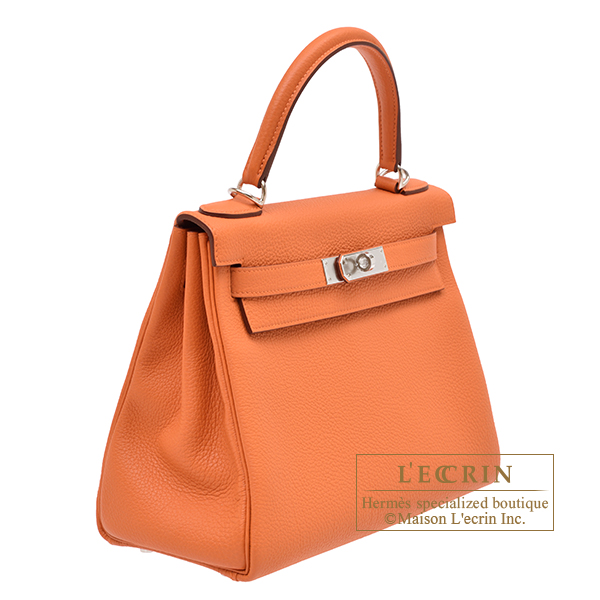 エルメス ケリー28/内縫い オレンジ トゴ シルバー金具 | エルメス