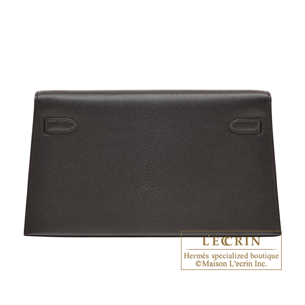 エルメス ケリーエラン/外縫い ブラック シェブルシャムキラ ゴールド