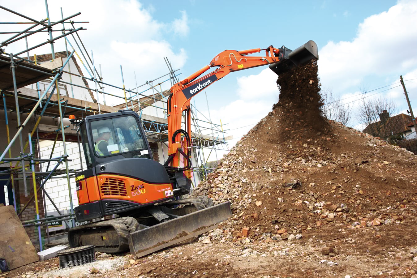 Hitachi ZX 50 U-2 excavator specs & dimensions (2005 - 2010