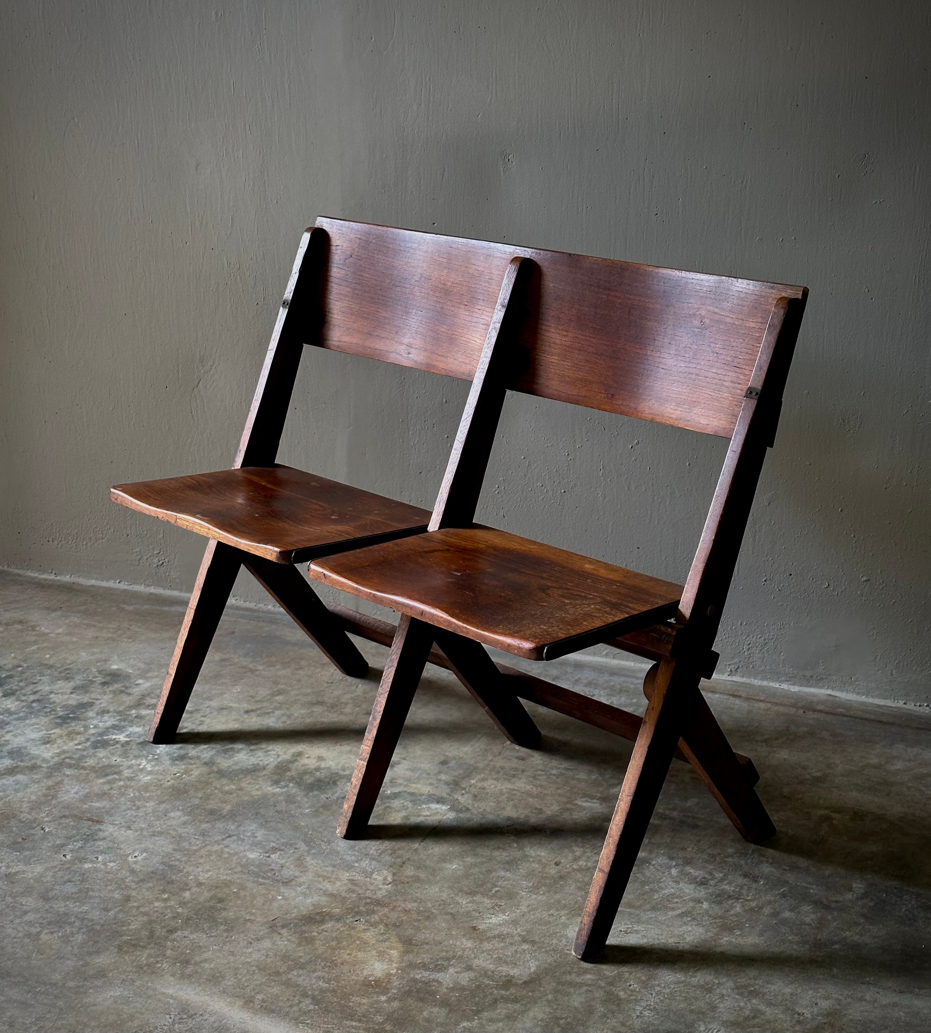 Late 19th Century Double Folding Chair from France