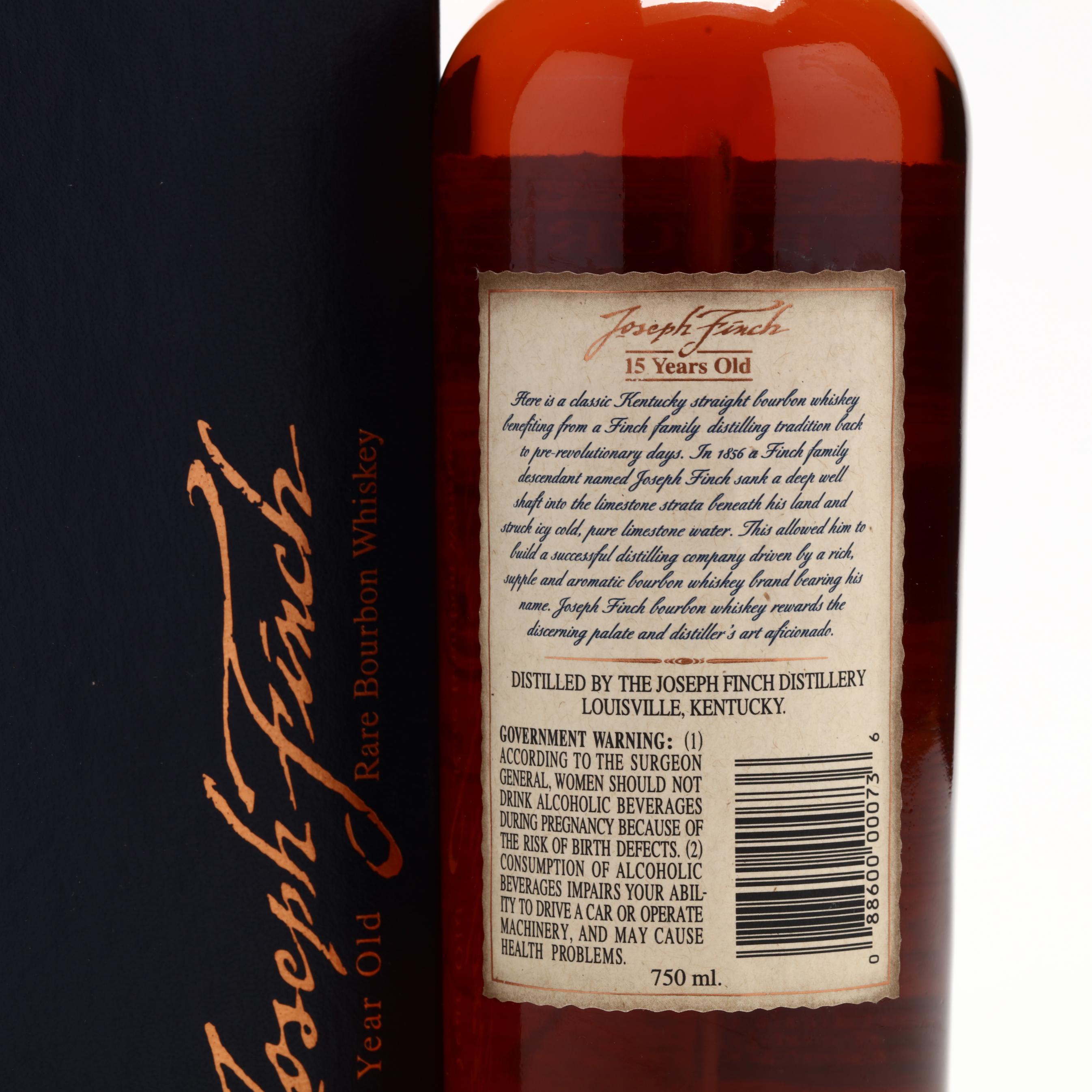 Joseph Finch Rare Bourbon Whiskey (Lot 8131 - Rare SpiritsSep 17