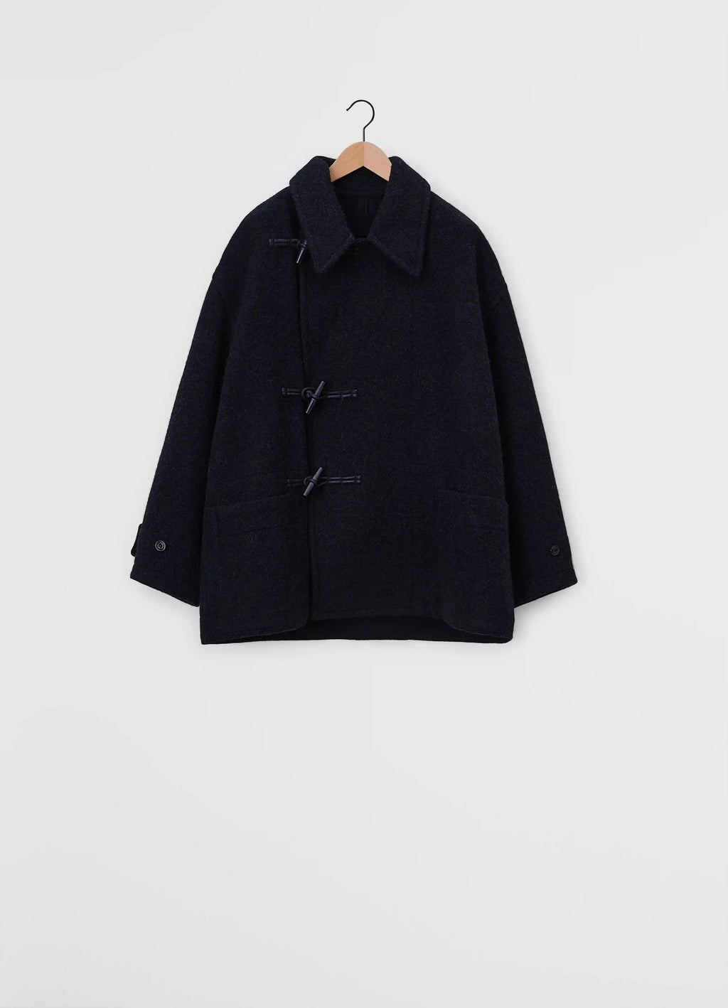 SHORT DUFFLE COAT - Black - Soft Wool Alpaca - メンズ | LEMAIRE