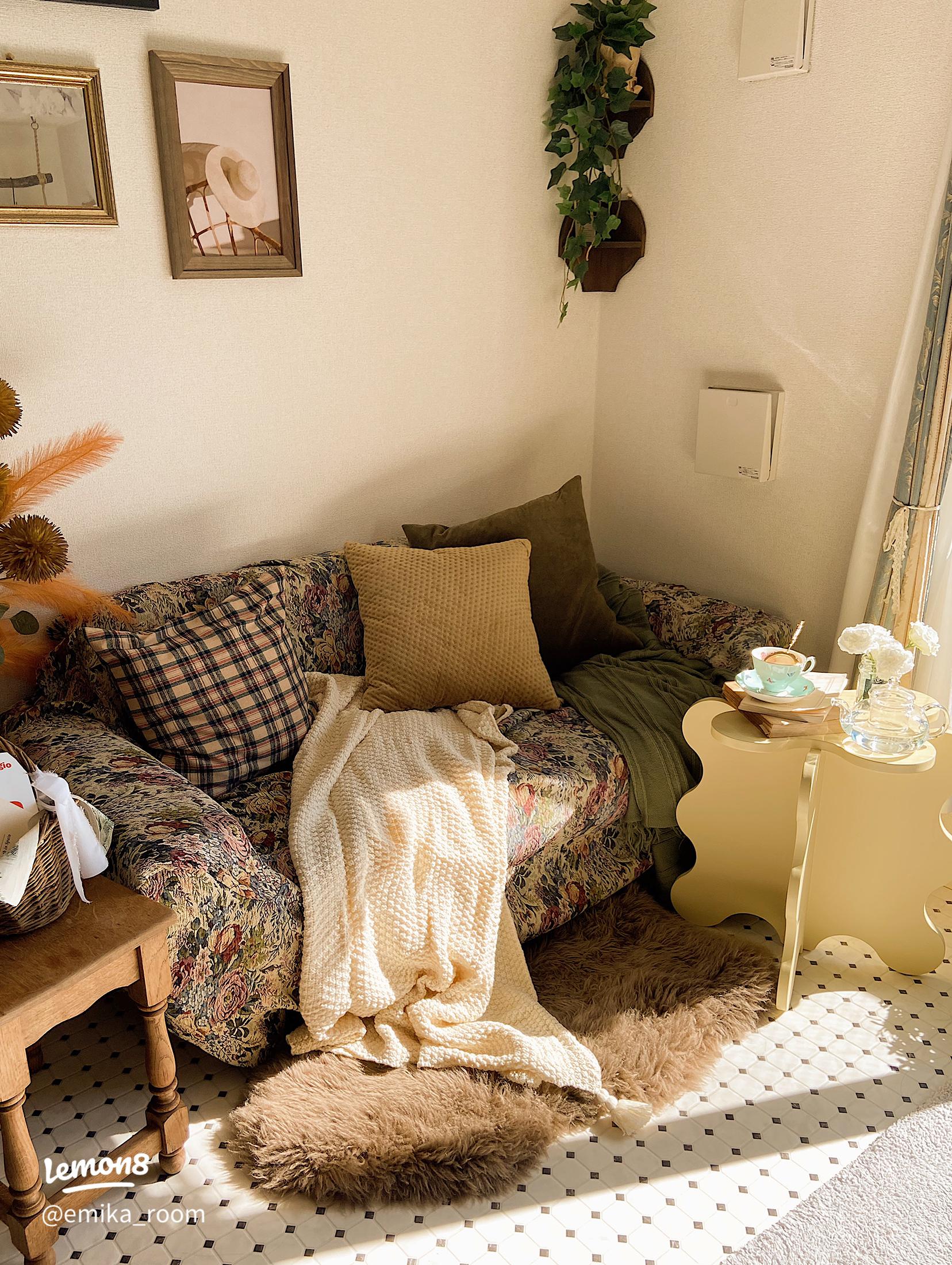 ゆ*め様 スクエア型サイドテーブル リビングテーブル/コーヒーテーブル