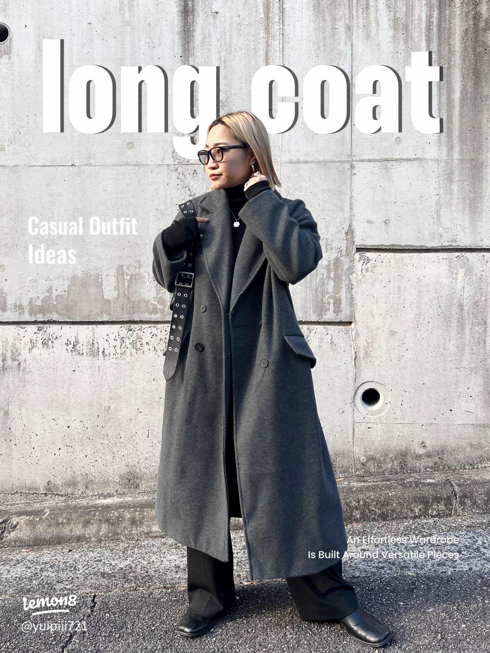 ZARA レディースチェスターロングコート、ブラック 美品】ZARA