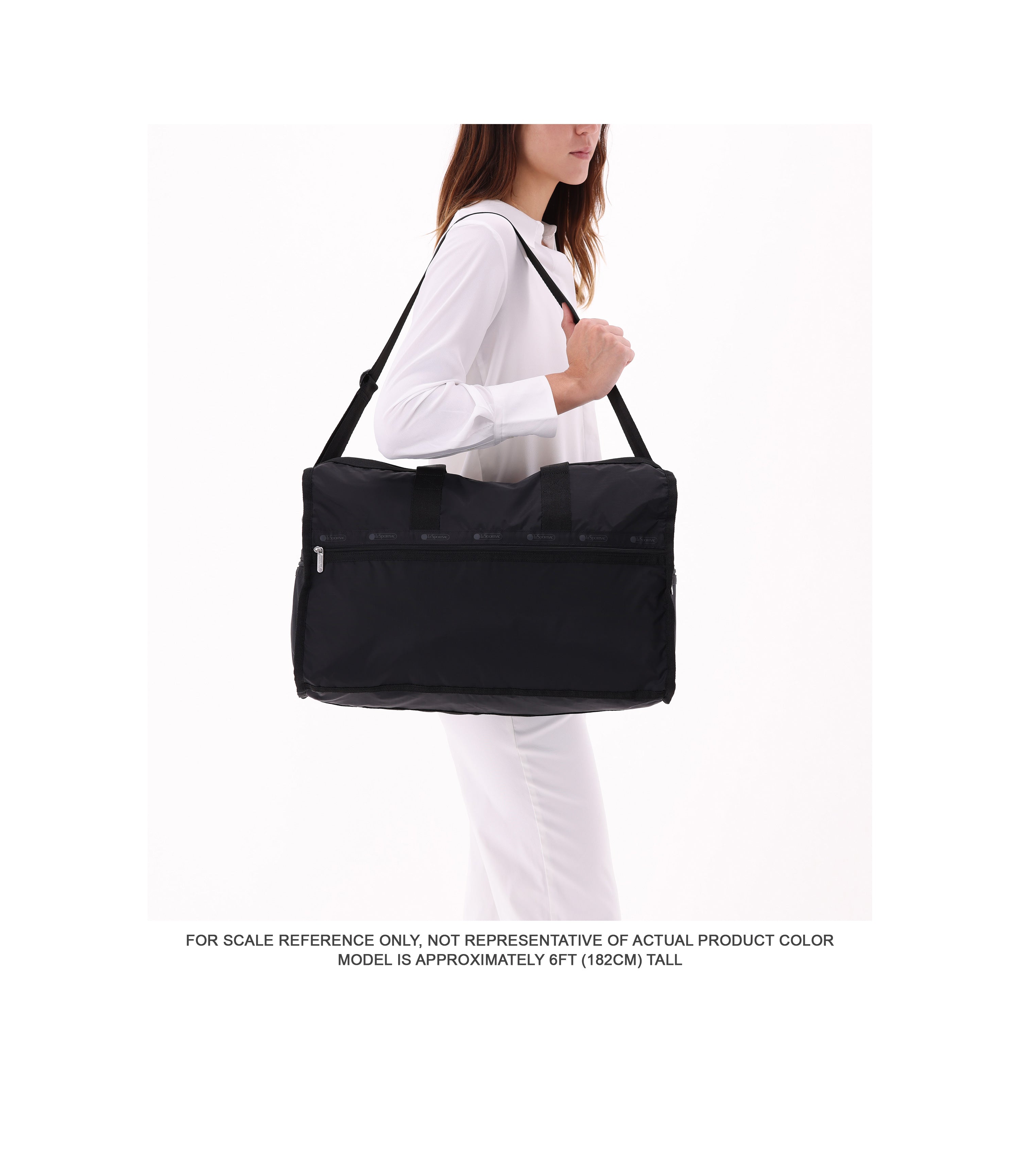Solid Black Deluxe Large Weekender | Adventure Awaits | LeSportsac