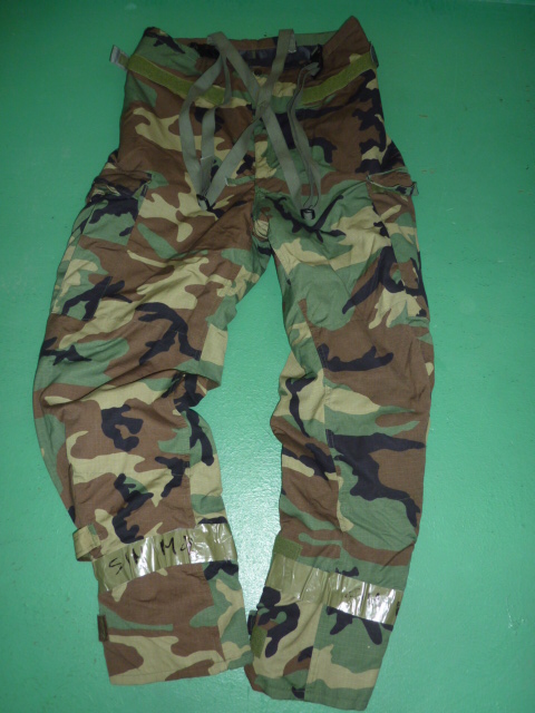 米軍実物 科学防護服 ウッドランド柄 ケミカル ジャケト/パンツ SET