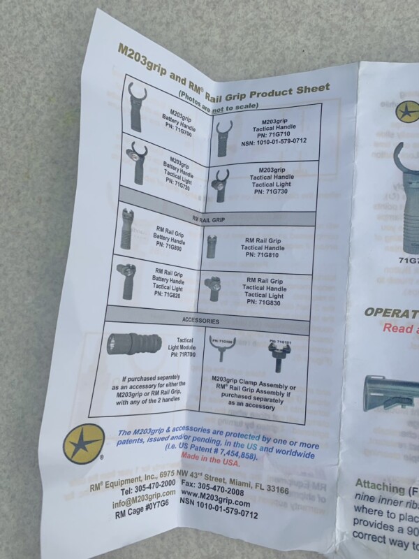 米軍放出品実物 M 203 フォアグリップ 中古品46 米軍放出品