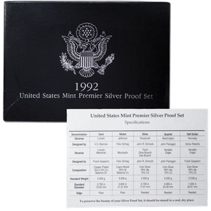 1992-S U.S. Mint Premier Silver Proof Set | Littleton Coin Company