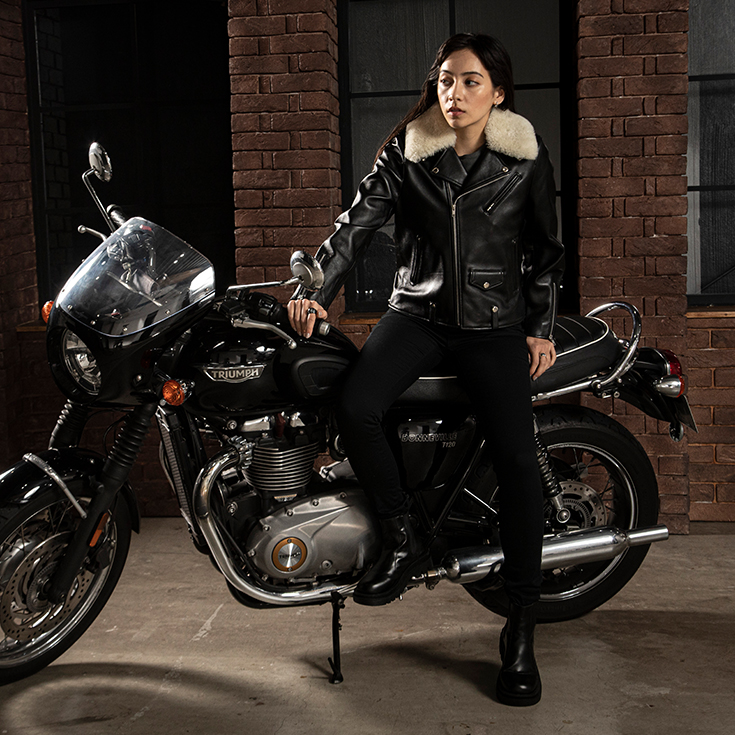 triumph トライアンフ レザー ライダース ジャケット バイク
