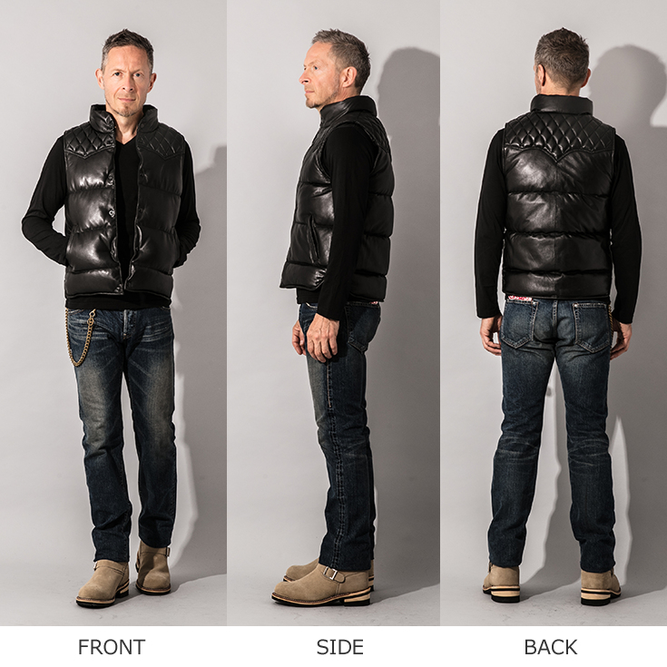 入手困難✨WIND ARMOR ライダースジャケット 革 ダウン キルティング