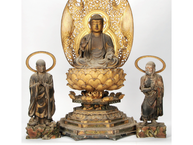 ◇『徳川家 金銅観音菩薩彫経筒 三つ葉葵紋』◇検）仏像 徳川