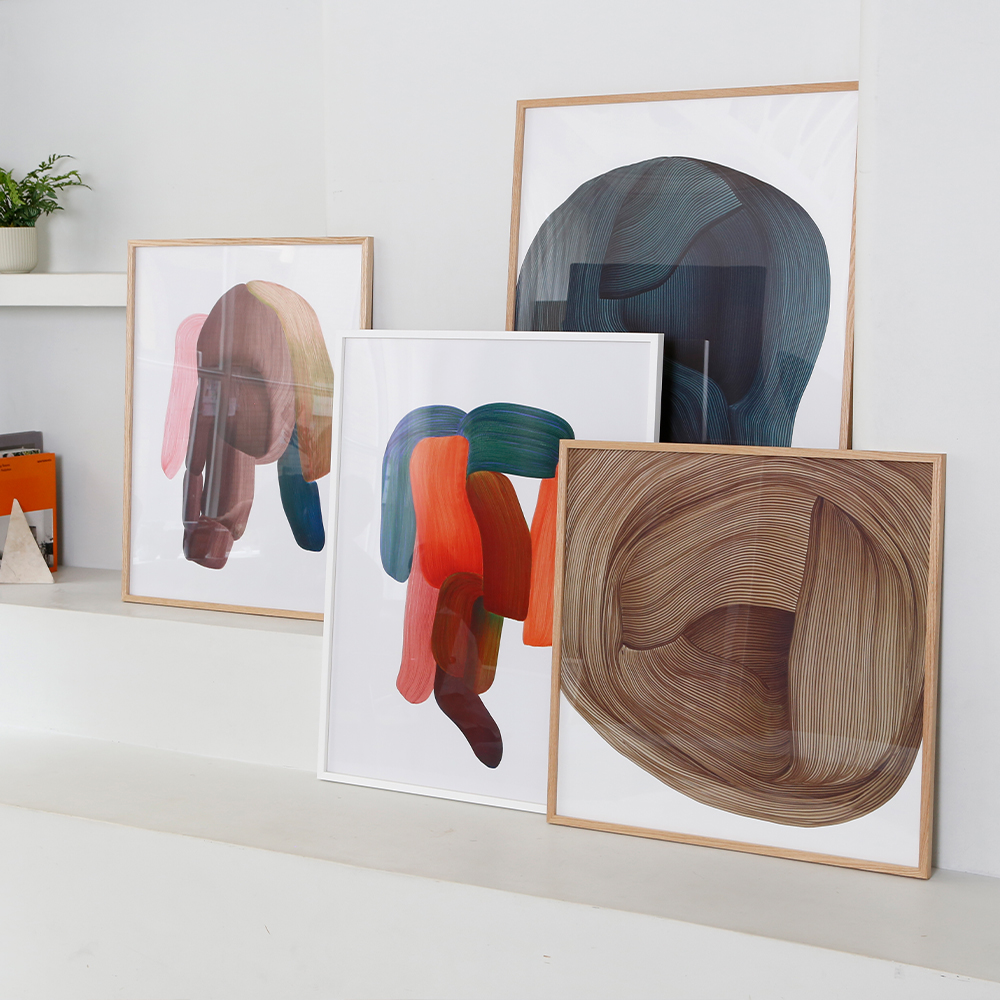 在庫なし】ロナンブルレック Drawing 5 (オークフレーム付き) - アート