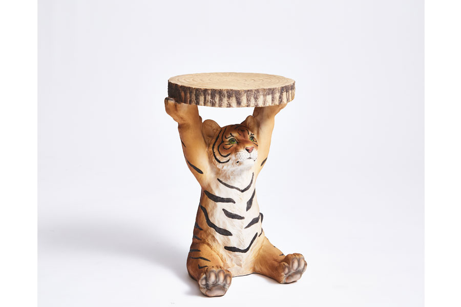 アニマルサイドテーブル タイガー - サイドテーブルの通販 ｜リビング