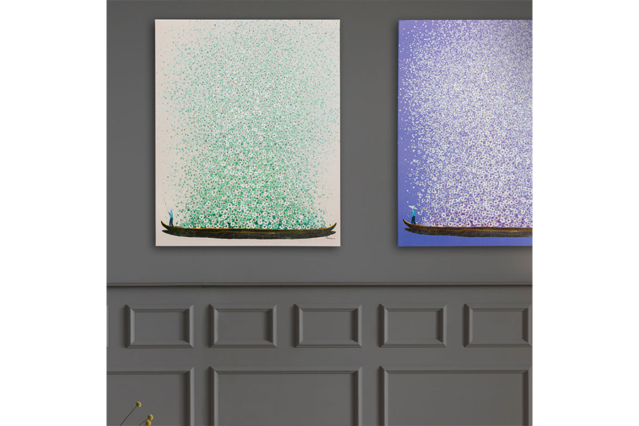 LAM KARE フラワーボードタッチドピクチャーアートパネル フラワー