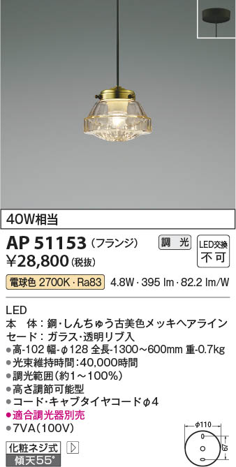 Koizumi コイズミ照明 ペンダント AP51153 | 商品紹介 | 照明器具の