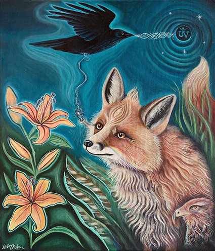 絵画 FOXYMAGIC 50 Foxy Sunyata “Rainbows in the Void” – Lindy