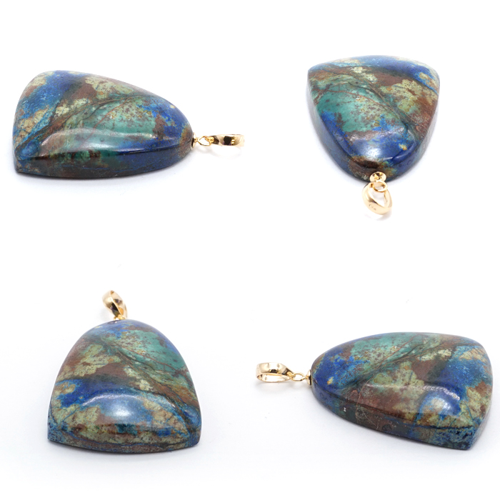 アズロマラカイト K18 ペンダント 【公式通販】 アズロマラカイト K18