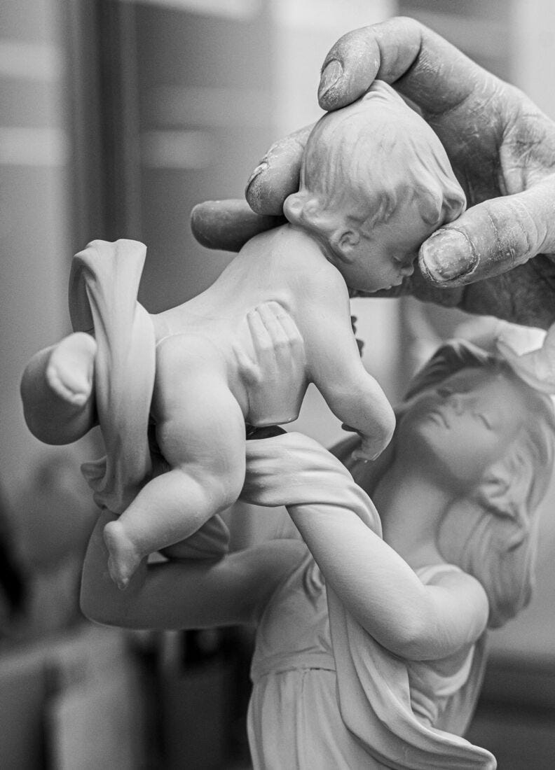 リヤド(LLADRO) 幸福の瞬間/母子像