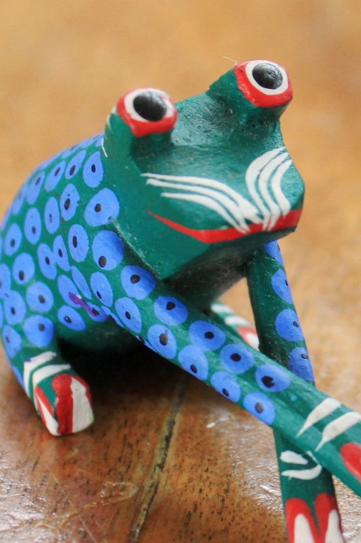 OAXACAN WOOD CARVING オアハカンウッドカービング カエル OAXACAN