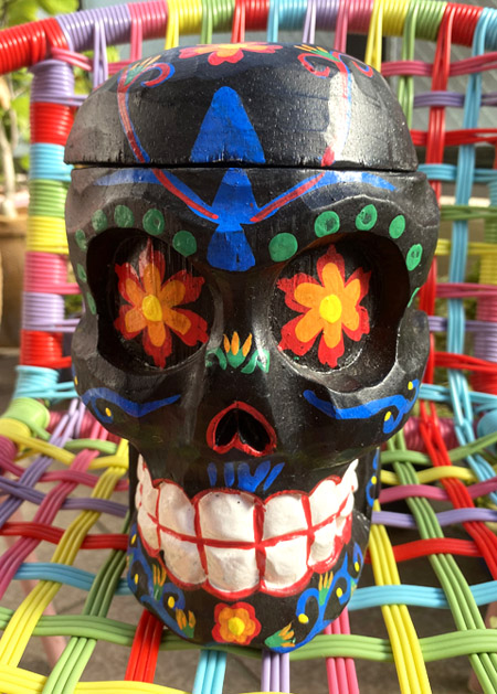 メキシコがいこつのインテリア雑貨・ガイコツの張り子・オアハカ3兄弟