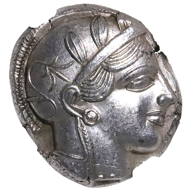 古代ギリシャ アッテカ アテネ テトラドラクマ銀貨 フクロウ BC440-404