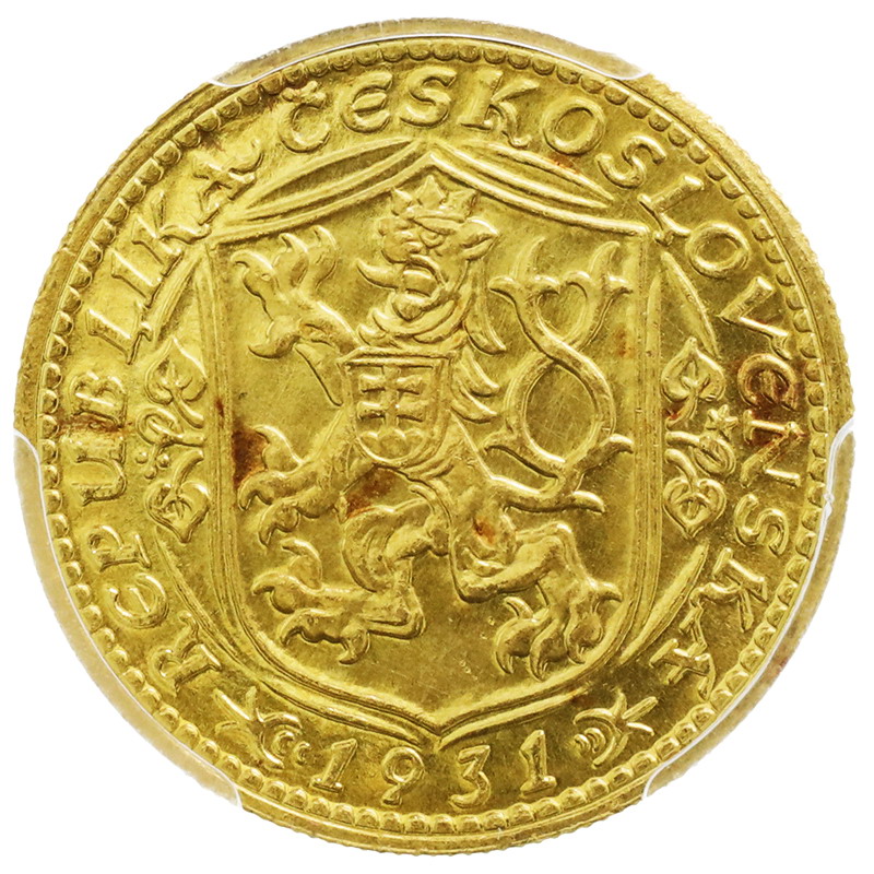 チェコスロバキア 1931年 ダカット金貨 PCGS MS65【アンティークコイン