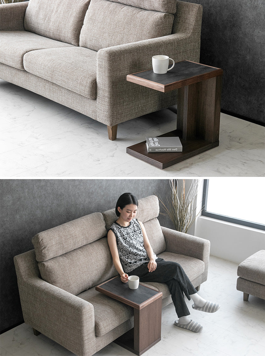 lushroom サイドテーブル ウォールナット オーク 無垢材 突板