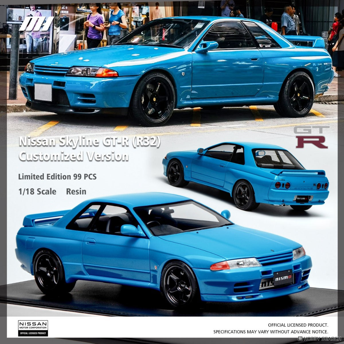 MotorHelix 1:18 Nissan Skyline GT-R (BNR32) Customized Version in