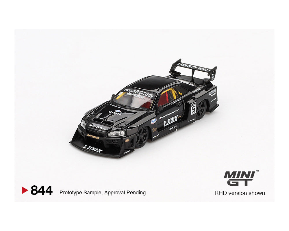 MINI GT LBWK r34サイン入り Mini GT 1:64 Nissan LB-ER34 Super